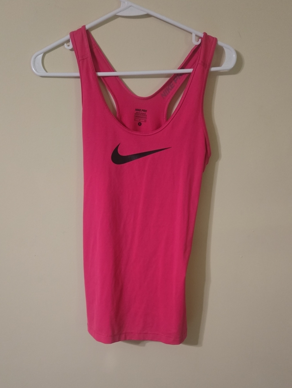 Nike Hot Pink Racerback Tank with Black Swoosh